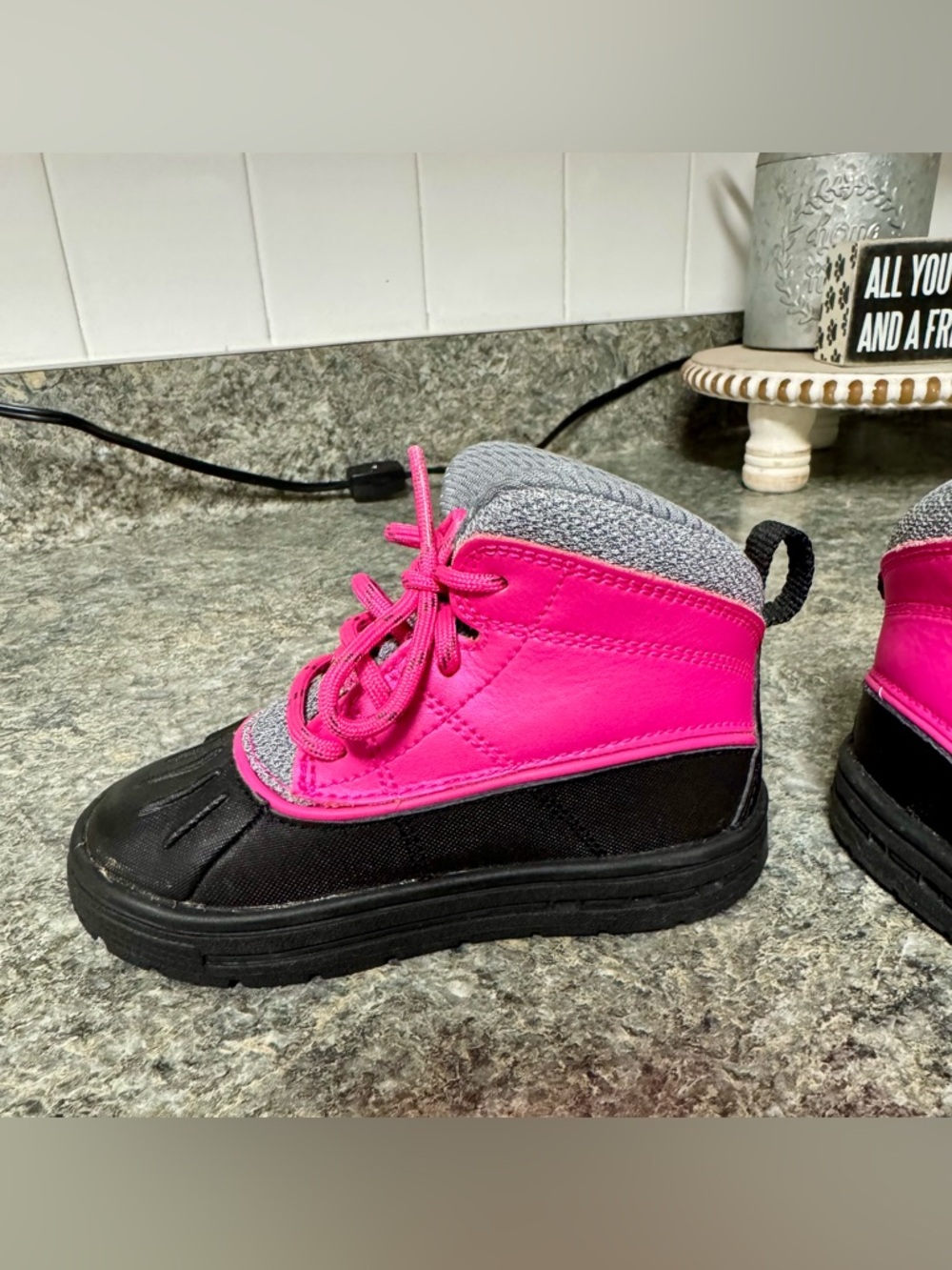 Nike Girls ACG Pink Winter Boots 7.5C - Picture 4 of 7